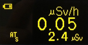 線量率、積算線量表示例